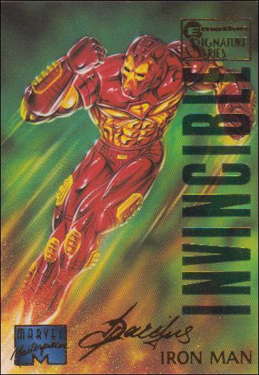 1995 Marvel Masterpieces (Multi-Foil E-Motion Parallel Base Set) card 54 Iron Man