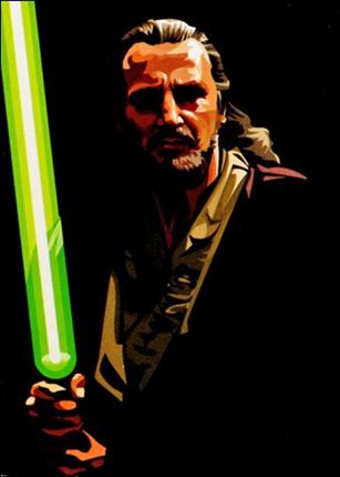 Star Wars Galaxy: Series 5 (Foil Subset) card 13-C Qui-Gon Jinn Gold Foil 1/770
