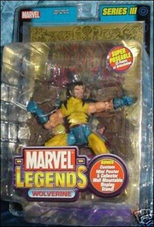 Marvel Legends (Series 3) figure 6-B Wolverine (Unmasked - Series 3 Package w/ Poster)