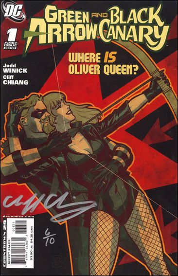 Green Arrow/Black Canary issue 1-D DF Oliver Queen 1:10 Cover (Signed by Chiang) 1/10
