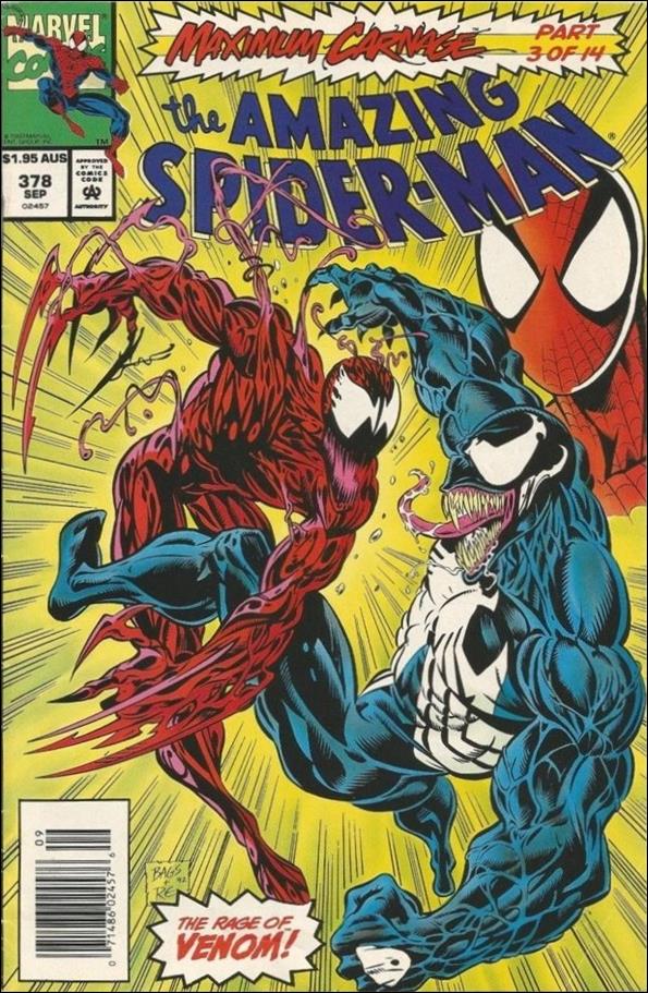 Amazing Spider-Man (1963) issue 378-B Australian Price Cover