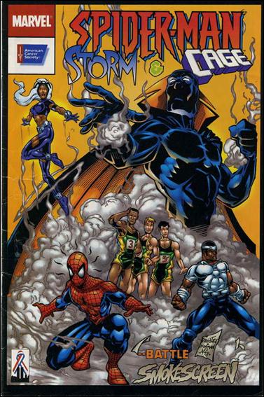 Spider-Man, Storm and Luke Cage issue 1-D Small ACS Logo in white box and WTC ribbon.