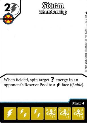 Marvel Dice Masters Deadpool card 37-B Storm: Thunderclap (variant)
