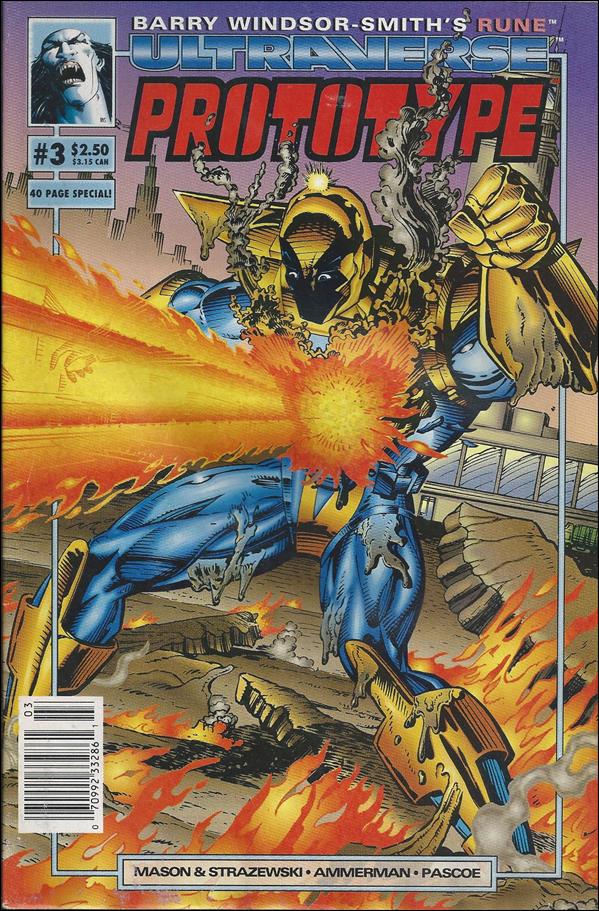 Prototype (1993) issue 3-B Newsstand Edition Flipbook with Rune #0, Chapter F