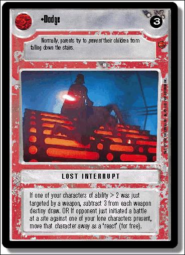 Star Wars: Cloud City Limited (Base Set) card 127 Dodge