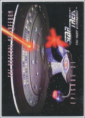 Star Trek: The Next Generation - The Episode Collection Season One (Base Set) card 72 The Arsenal of Freedom, Episode 21C