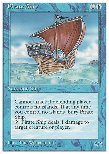 Magic the Gathering: 4th Edition (Base Set) card 91 Pirate Ship