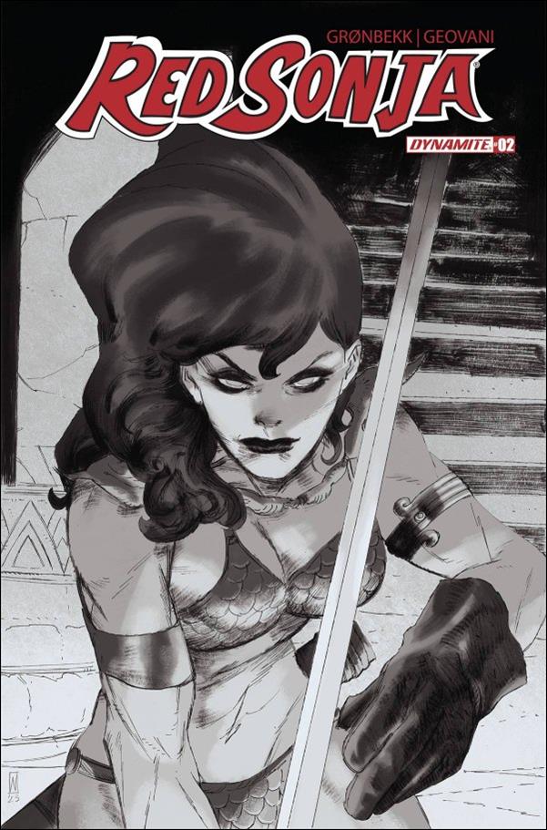 Red Sonja (2023) issue 2-M Werther Dell'Edera 1:15 Line Art Cover