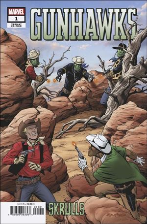 Gunhawks (2019) issue 1-C Bob McLeod Skrulls Cover