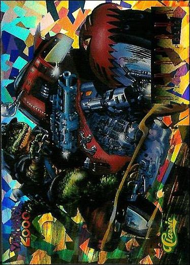 Deathwatch 2000 (Prism Subset) card BC9 Dinosaur Military Police!