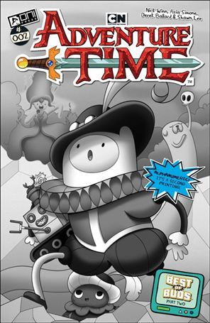 Adventure Time (2025) issue 2.00-G Nick Winn B&W Cover (Second Printing)