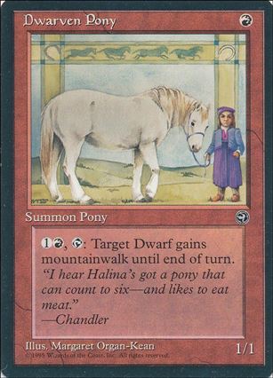 Magic the Gathering: Homelands (Base Set) card 70 Dwarven Pony