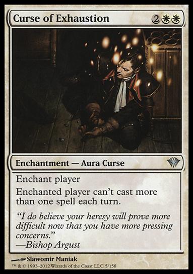 Magic the Gathering: Dark Ascension (Base Set) card 5 Curse of Exhaustion