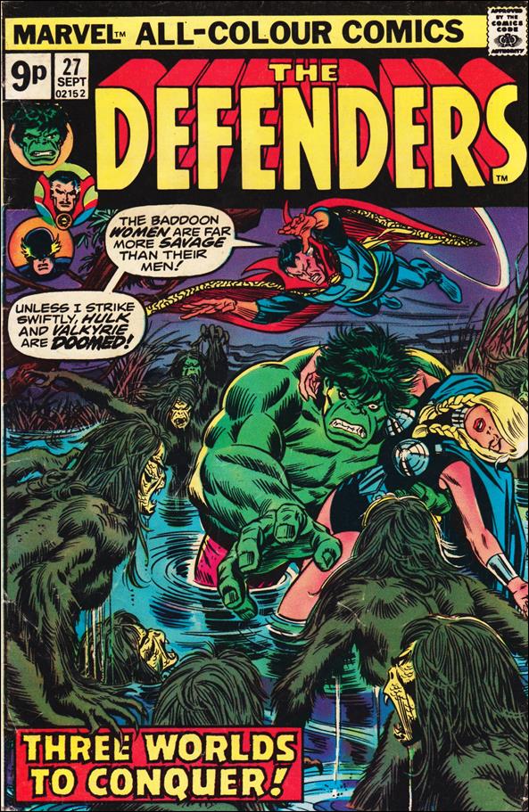 Defenders (1972) issue 27-B UK Price Cover