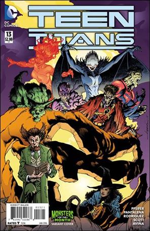 Teen Titans (2014) issue 13-B Aaron Lopresti Monsters of the Month Cover