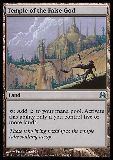 Magic the Gathering: Commander (Base Set) card 290 Temple of the False God