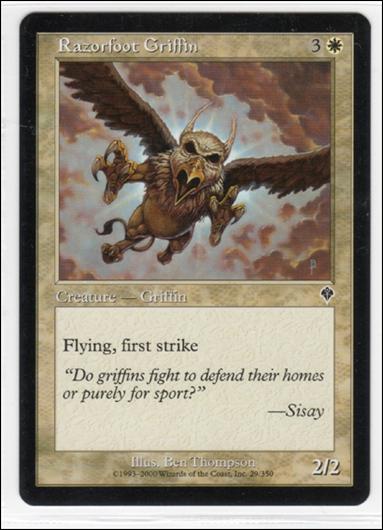 Magic the Gathering: Invasion (Base Set) card 29 Razorfoot Griffin
