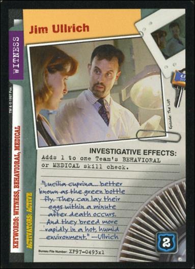 X-Files: 101361 (Base Set) card XF97-0493x1 Jim Ullrich