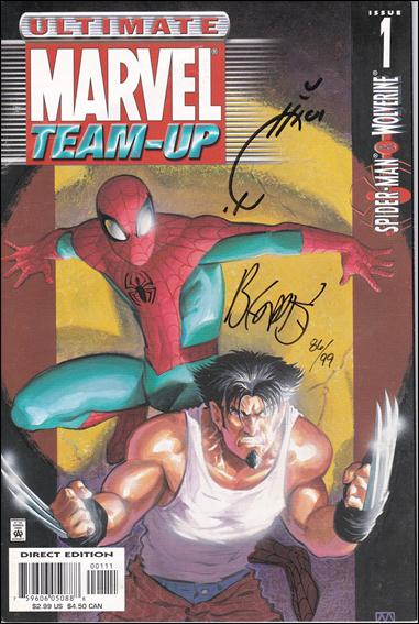 Ultimate Marvel Team-Up issue 1-C Dynamic Forces (signed by Bendis and Quesada) 1/99