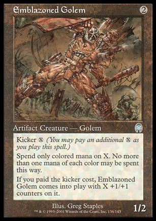 Magic the Gathering: Apocalypse (Base Set) card 136 Emblazoned Golem