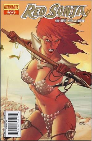Red Sonja (2005) issue 35-E Frank Martin Jr. Gold Foil Cover 1/275