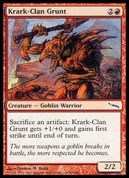 Magic the Gathering: Mirrodin (Base Set) card 97 Krark-Clan Grunt