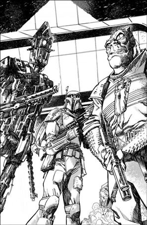 Star Wars: War of the Bounty Hunters issue 1-SC John McCrea Ultimate Comics B&W Virgin Cover 1/750