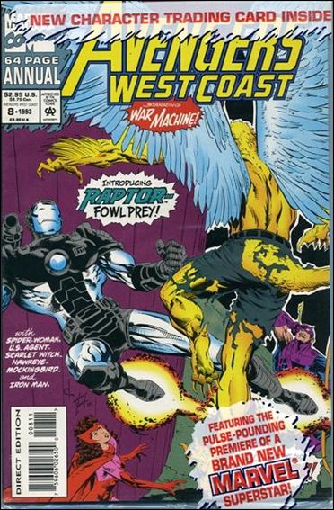 Avengers West Coast Annual issue 8 Polybagged w/ Trading Card