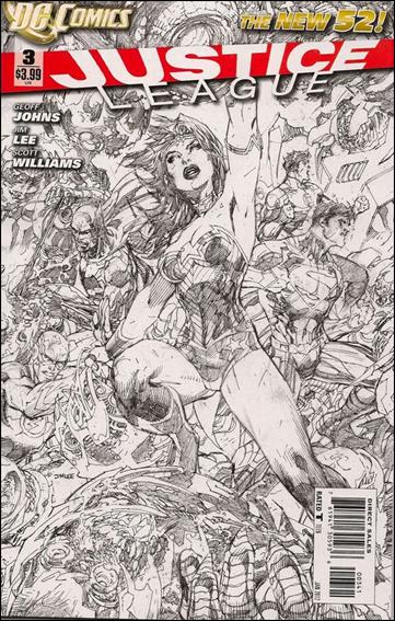 Justice League (2011) issue 3-E Jim Lee 1:200 Sketch Cover