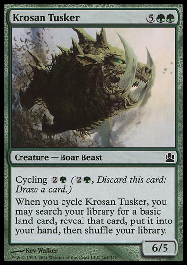 Magic the Gathering: Commander (Base Set) card 164 Krosan Tusker