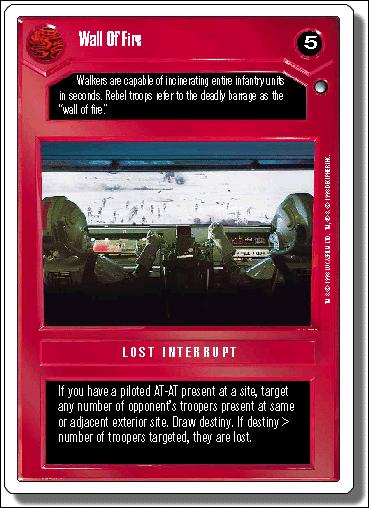 Star Wars: Hoth Revised (Base Set) card 42 Wall Of Fire