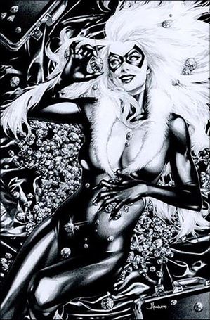 Black Cat (2019) issue 1-SM Jay Anacleto Unknown Comics B&W Cover