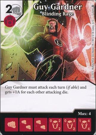 DC Comics Dice Masters War of Light card 7 Guy Gardner: Blinding Rage 
