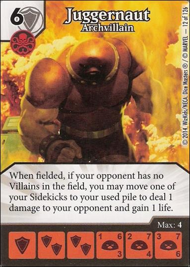 Marvel Dice Masters Uncanny X-Men  card 12 Juggernaut: Archvillain