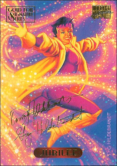 1994 Marvel Masterpieces (Gold-Foil Signature Parallel Base Set) card 58 Jubilee