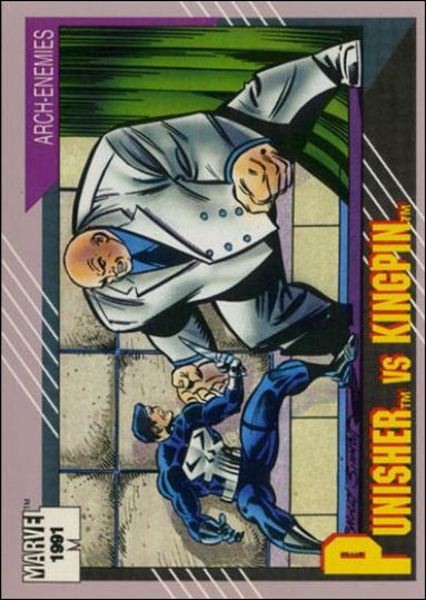 Marvel Universe: Series 2 (Base Set) card 102 Punisher vs Kingpin