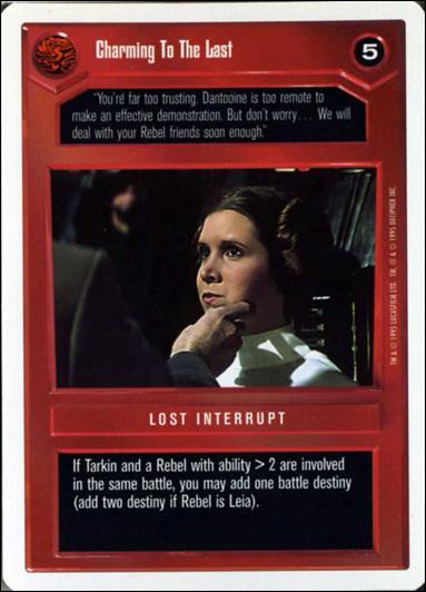 Star Wars: Premiere Unlimited (Base Set) card 72 Charming To The Last