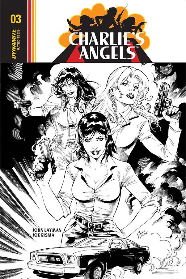 Charlie's Angels issue 3-D Vicente Cifuentes 1:20 Black & White Cover