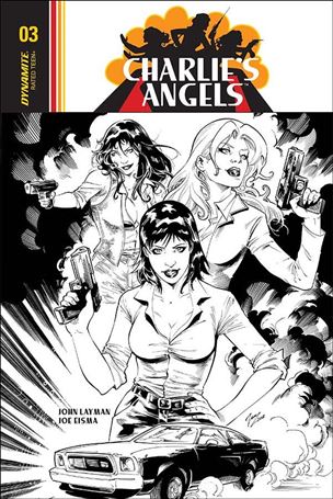 Charlie's Angels issue 3-D Vicente Cifuentes 1:20 Black & White Cover