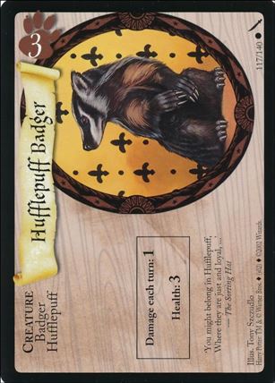 Harry Potter: Chamber of Secrets (Base Set) card 117 Hufflepuff Badger