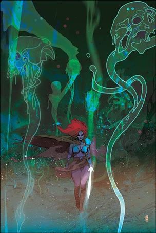 Killing Red Sonja issue 3-J Christian Ward 1:25 Green Tint Virgin Cover