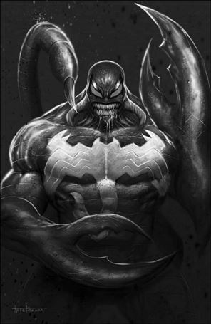 Venom (2018) issue 30-O Tyler Kirkham Street Level Hero B&W Virgin Cover