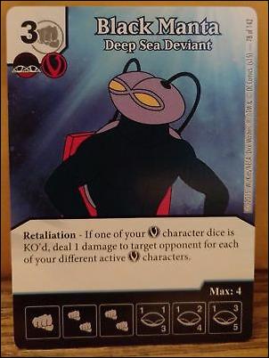 DC Comics Dice Masters Justice League  card 78-B Black Manta: Deep Sea Deviant (Alternate)