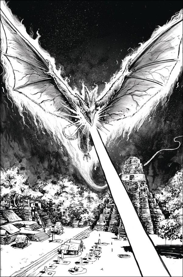 Godzilla: Here There Be Dragons II - Sons of Giants issue 4-C Gavin Smith B&W 1:10 Cover