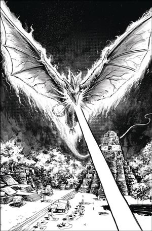 Godzilla: Here There Be Dragons II - Sons of Giants issue 4-C Gavin Smith B&W 1:10 Cover