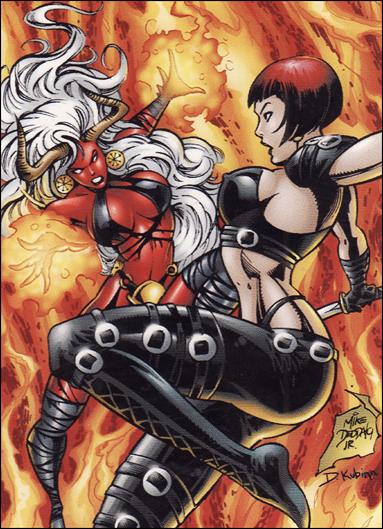 Lady Death and the Women of Chaos!: Love Bites (Base Set) card 13 Showdown in Hell