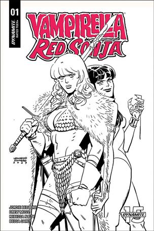 Vampirella / Red Sonja issue 1-L Leonardo Romero 1:40 Black & White Cover