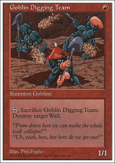 Magic the Gathering: 5th Edition (Base Set) card 235 Goblin Digging Team