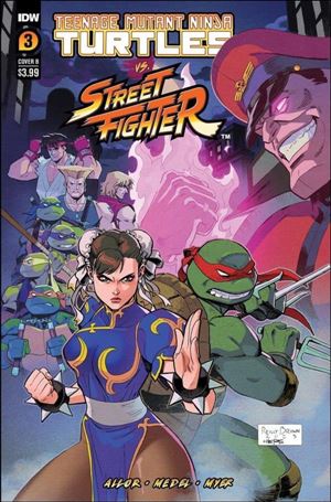 Teenage Mutant Ninja Turtles vs. Street Fighter issue 3-B Reilly Brown Cover