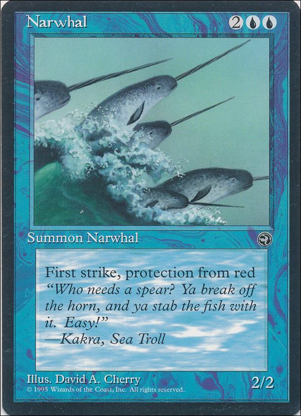 Magic the Gathering: Homelands (Base Set) card 35 Narwhal